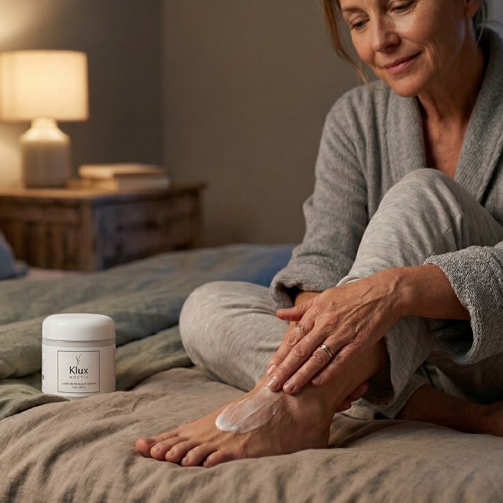 Aplicación de magnesio transdérmico en los pies